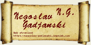 Negoslav Gađanski vizit kartica
